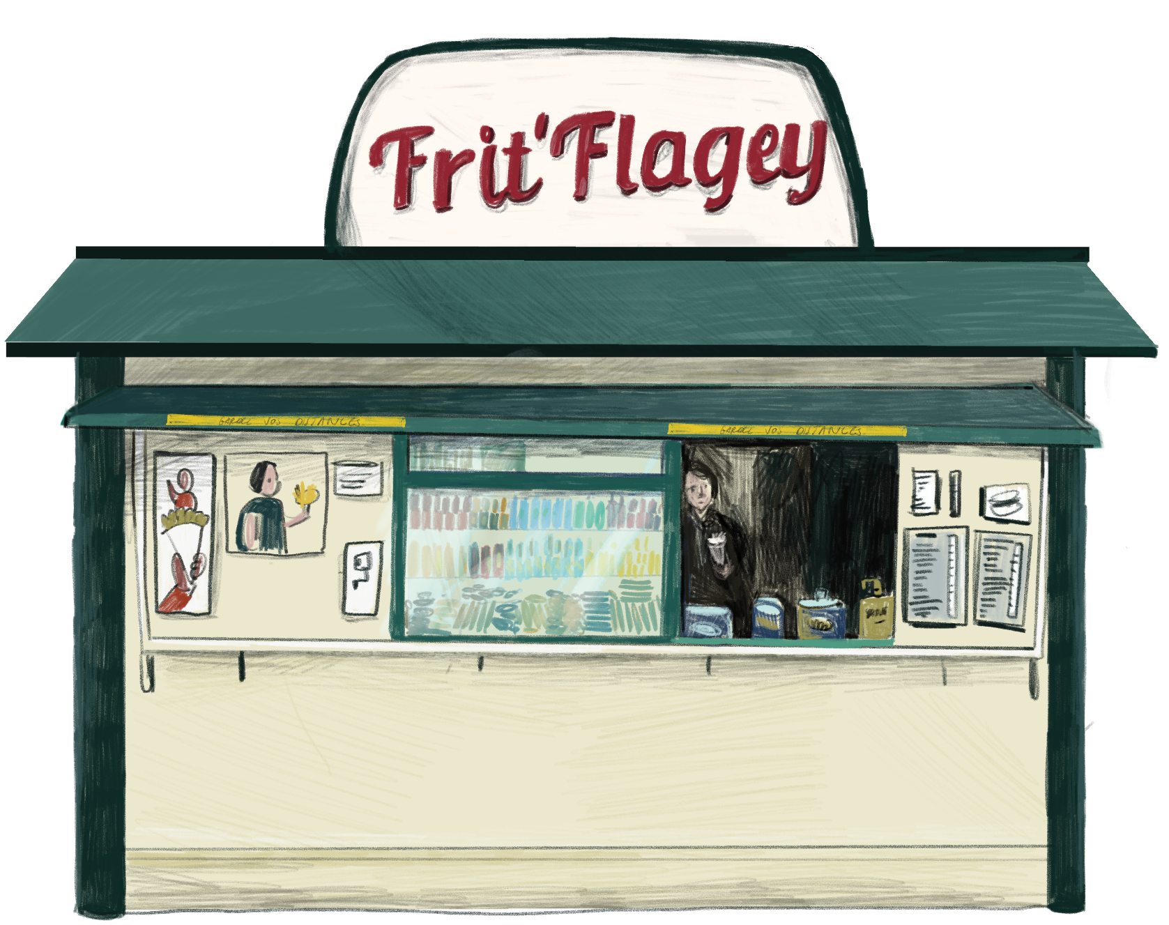 Fritkot Flagey -  Ixelles Bruxelles